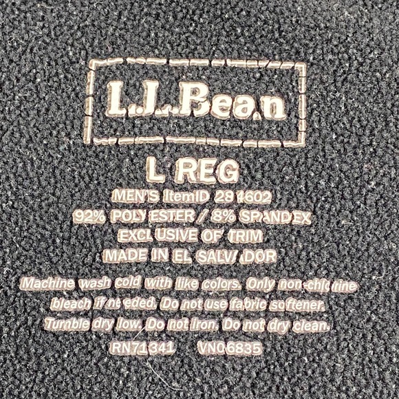 SOLD-LL Bean Tracksuit Top Men's L REG Colorblock Polyester Spandex Fleece Lined - Picture 3 of 11